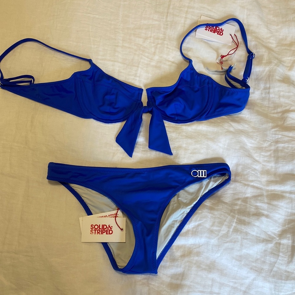 Solid & Striped blue bikini